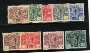 Bermuda #71 - #79 Very Fine Mint Lightly Hinged Set