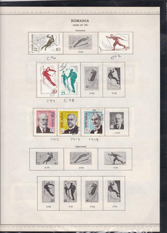 romania issues of 1960-61 stamps page ref 18289