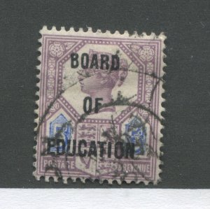 GB QV 1902 5d  Board of Education Official used