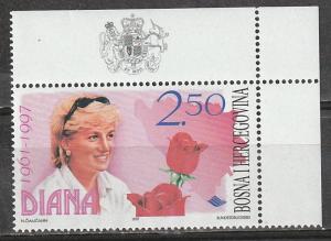 #288 Bosnia/Herzegovina Mint OGNH Princess Diana