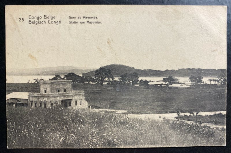 Mint Belgian Congo Stationery RPPC Postcard Cover Mayumba Station 