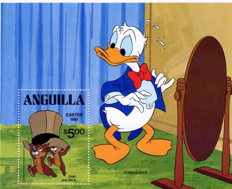 Anguilla 1981 Disney Easter '81 S/S Donald Duck SG MS463 MNH