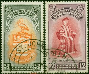 Leeward Islands 1951 BWI Uni Set of 2 SG123-124 V.F.U (2)