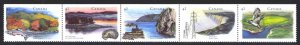 Canada Sc# 1412a MNH Strip/5 1992 42c Heritage Rivers