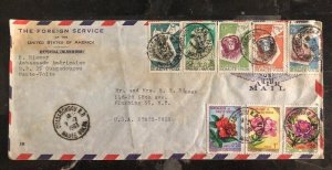 1963 Burkina Faso Us Embassy Diplomatic Cover To Flushing NY USA