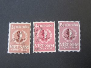 Vietnam 1958 Sc 88,90-1 FU