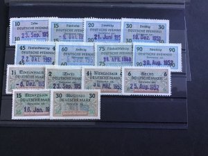 Germany 1952 revenue stamps  R33316