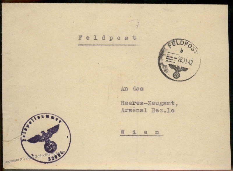 3rd Reich Germany WWII Afrika Korps KRETA Crete Greece Feldpost Cover G97993