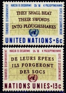 United Nations - #177 - 178 Disarmament set/2 - MNH