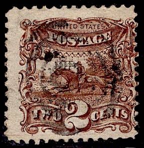 US Stamp #113 Used 2c 1869 Pictorial  SCV $80
