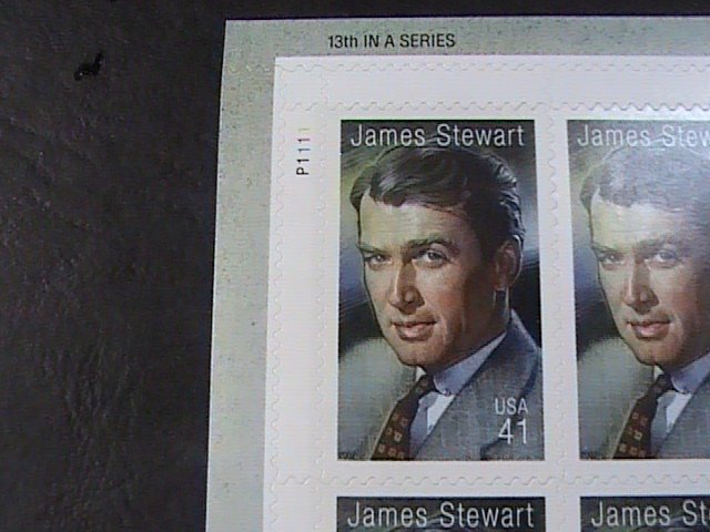 US # 4197-MNH--UL--PLATE # BLOCK OF 4--LEGENDS OF HOLLYWOOD/JIMMY STEWART-2007