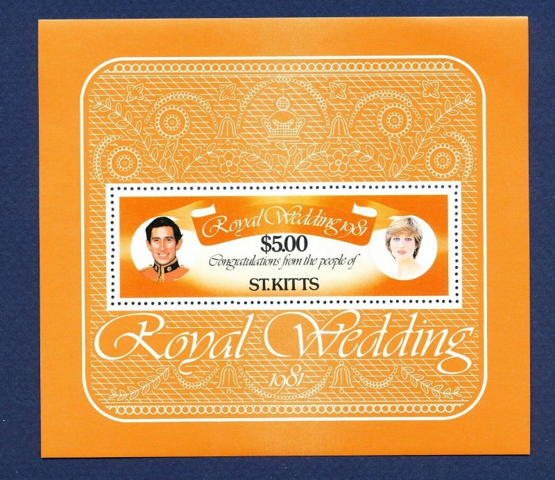 ST KITTS - # 81 - VFMNH S/S - Charles & Diana Royal Wedding - 1981