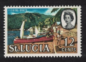 St. Lucia Fishing Boats 12c 1964 MNH SG#204