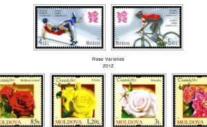 COLOR PRINTED MOLDOVA 2011-2020 STAMP ALBUM PAGES (52 illustrated pages)