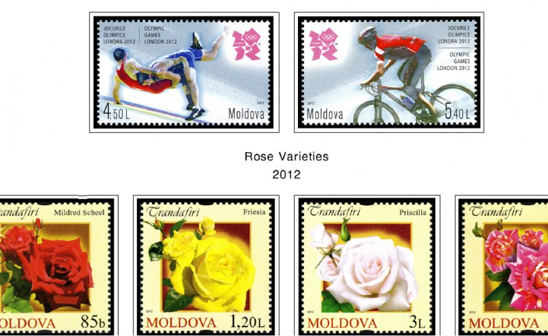 COLOR PRINTED MOLDOVA 2011-2020 STAMP ALBUM PAGES (52 illustrated pages)