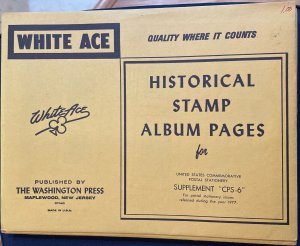 New White Ace Pages U.S. Commemorative Postal Stationary 1977 CPS-6