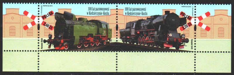 Poland. 2018. 5012-13. Trains. MNH.