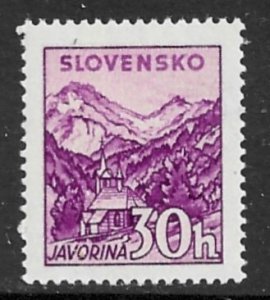 SLOVAKIA 1944 30h Red Violet Scenic Views Issue Sc 106 MNH