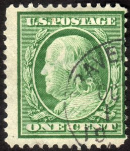 1908, US 1c, Franklin, Used, Sc 331