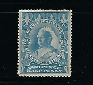 NIGER SCOTT #46 1894 VICTORIA UNWMK- 2 1/2P (BLUE) MINT HINGED