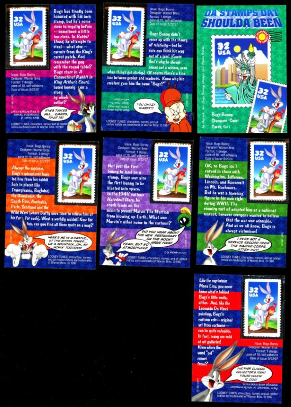 U.S. #3137 BUGS BUNNY STAMP CARDS SET OF 6