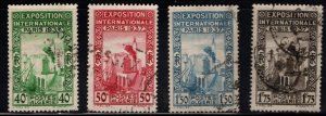 ALGERIA Scott 109-112 Used 1937 Paris Expo set