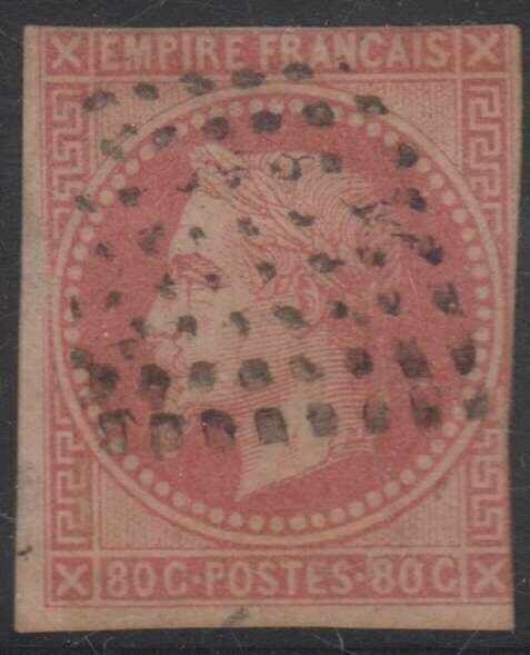 FRANCE FRENCH COLONIES 1871-72 NAPOLEON III Sc 15 Yvert 10 TOP VALUE USED €130 