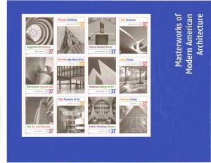 US 3910 - 37¢ Modern American Architecture Unused