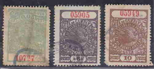 ARGENTINA REVENUES 1894 COWS 3 DIFF. AAE4675