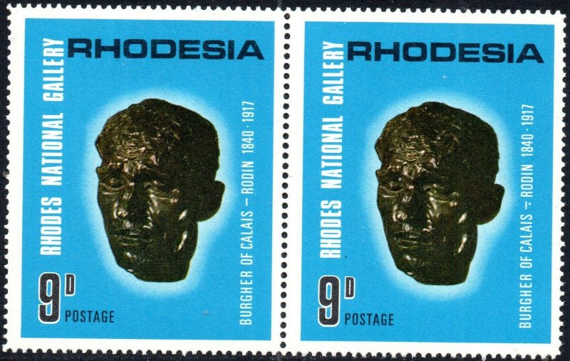 1967 Rhodesia Sg 415a C79a 9d (perf 13½) 'Bodin Variety' Flaw Unmounted Mint