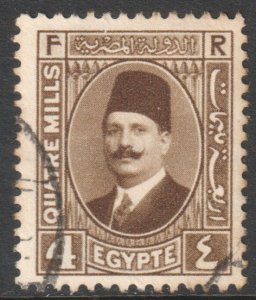 Egypt Scott 133, 1927 King Faud 4m used