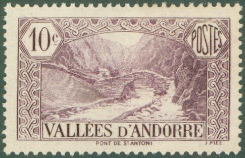 FRENCH ANDORRA 27 MNH BIN $1.30