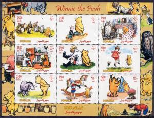 Somalia 2003 Winnie the Pooh-Owl-Mushrooms-Disney Sheetlet (9) PERF. MNH