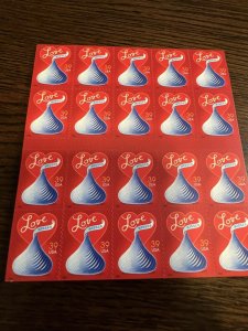 Scott#4122-39c Hershey's Kisses Booklet Pane of 20 Stamps MNH 2007