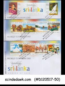 SRI LANKA - 2011 WORLD DAY TOURISM DAY - FDC 3nos SET