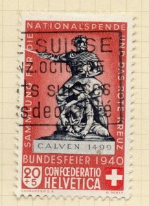 Switzerland 1941 Early Issue Fine Used 20c. NW-150534