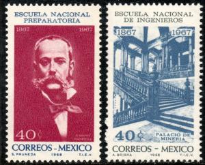 MEXICO 988-989, Centenary of Prep. and Engineering Schools MINT, NH. F-VF.