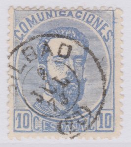 Spain King Amadeo 1872-73 10c Ultra Used Stamp A30P4F40455-