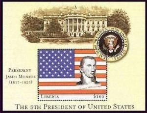 Liberia 2001 - 5th President Of The US - James Monroe - S/S MNH