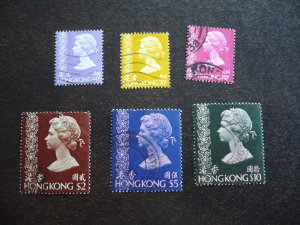 Stamps - Hong Kong - Scott# 320-322,324-326 - Used Part Set of 6 Stamps