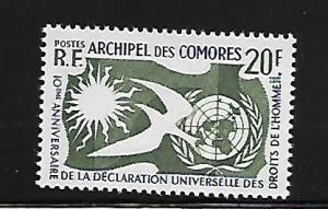 COMORES ISLANDS 44 MNH HUMAN RIGHTS