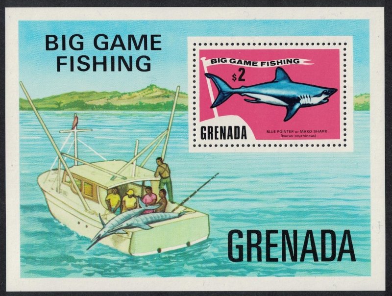 Grenada Shark Big Game Fishing MS 1975 MNH SG#MS677