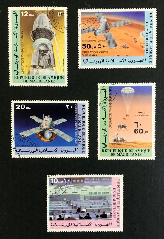 Mauritania #352-3, C173-5 Viking - Mars - CTO