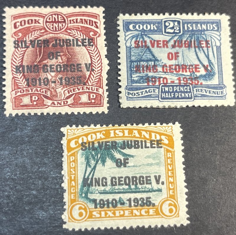 COOK ISLANDS # 98-100-MINT/HINGED---COMPLETE SET---1935