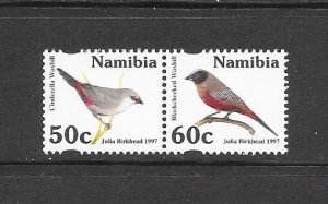 BIRDS - NAMIBIA #834-5 MNH