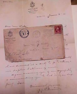 US COVER WITH LETTER  DARK CARMINE 1913 BROOKLYN NEW YORK