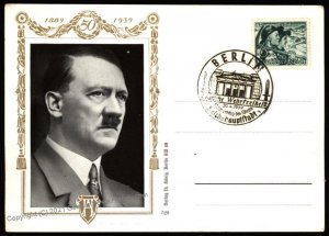 3rd Reich Germany Adolf Hitler Berlin Brandenburger Tor Special Cancel US 105244