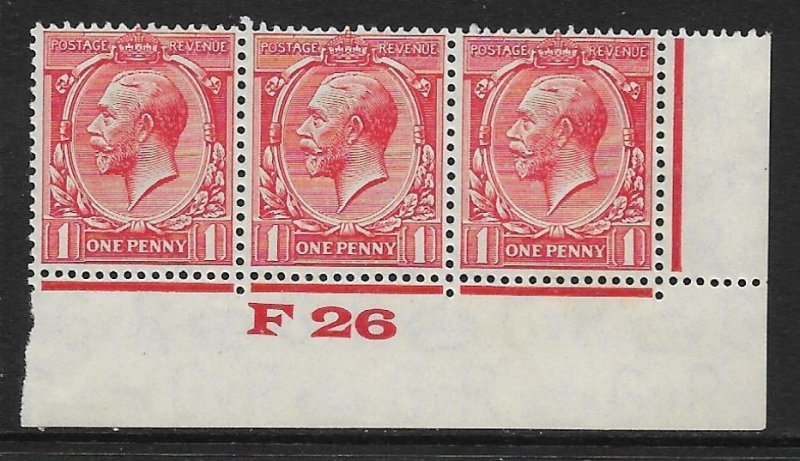 1d Scarlet Block Cypher Control F26 imperf UNMOUNTED MINT