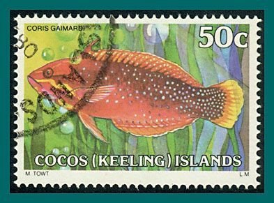 Cocos 1979 Fish 2, 50c used #46,SG44