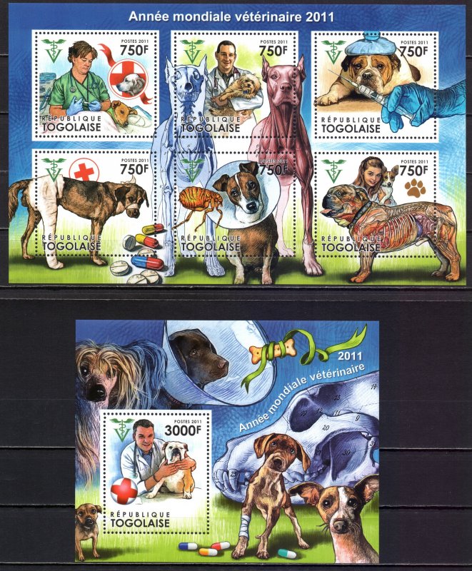 Togo. 2011. dogs. MNH.